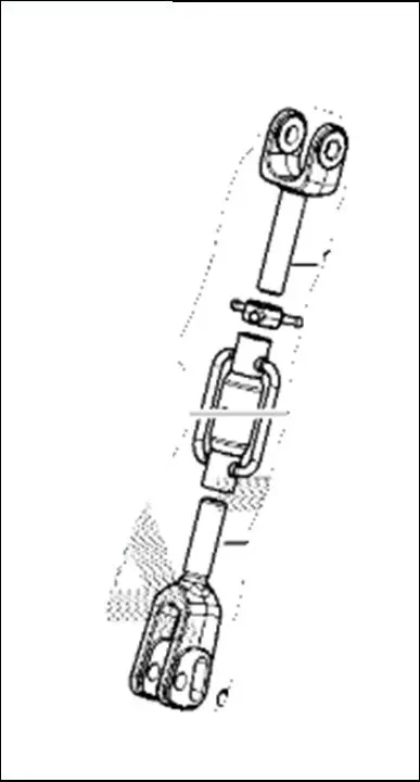 CHANDELLE(TIRANT)DE RELEVAGE GAUCHE
