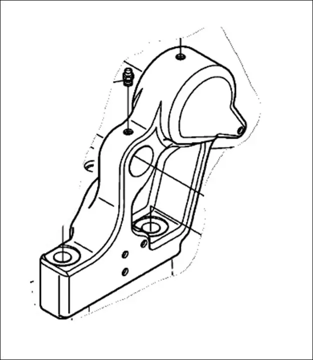 SUPPORT DE BRAS DE RELEVAGE MONOBLOC