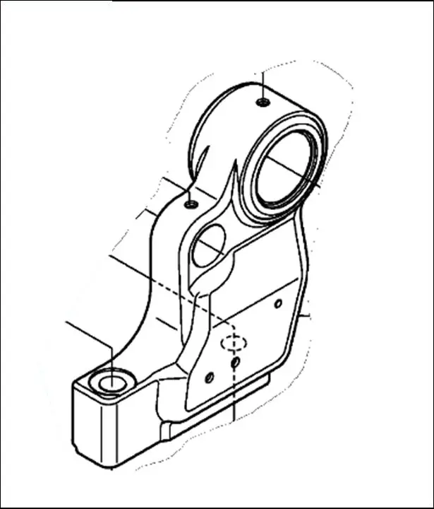 SUPPORT DE BRAS DE RELEVAGE MONOBLOC GAUCHE