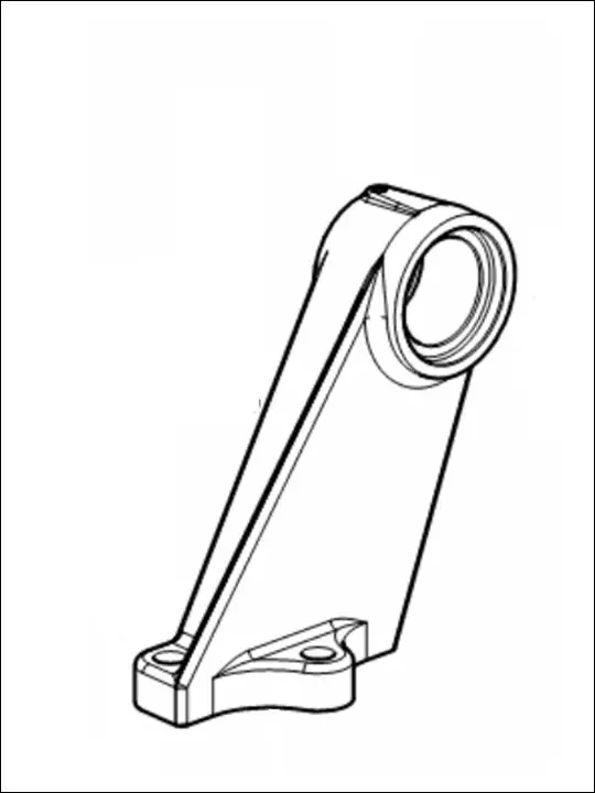 SUPPORT DE BRAS DE RELEVAGE MONOBLOC