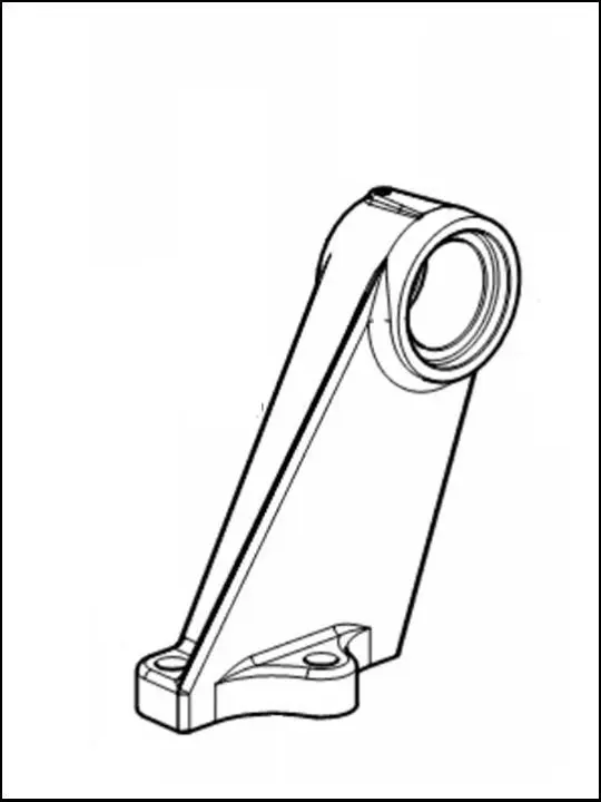 SUPPORT DE BRAS DE RELEVAGE MONOBLOC