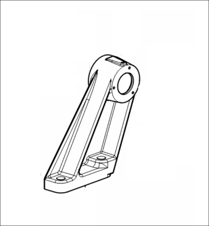 SUPPORT DE BRAS DE RELEVAGE MONOBLOC GAUCHE
