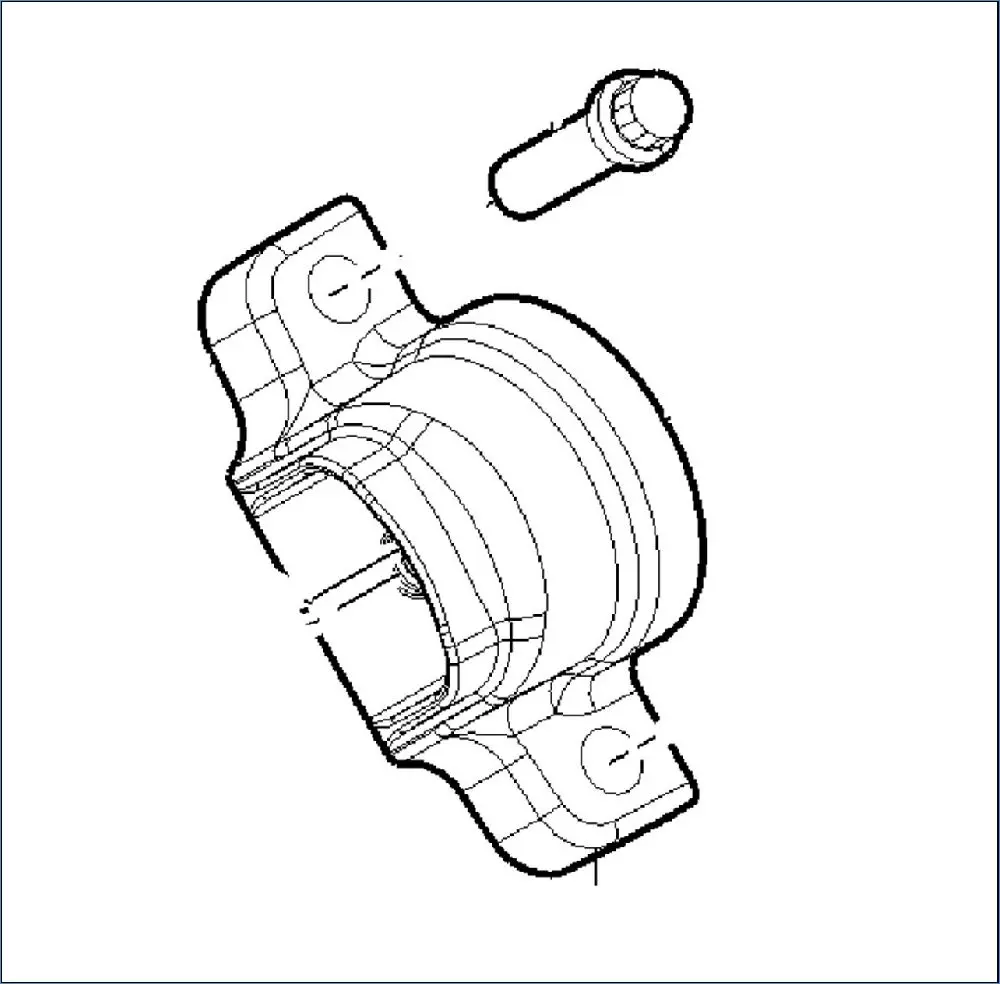 SUPPORT DE BRAS DE RELEVAGE MONOBLOC GAUCHE