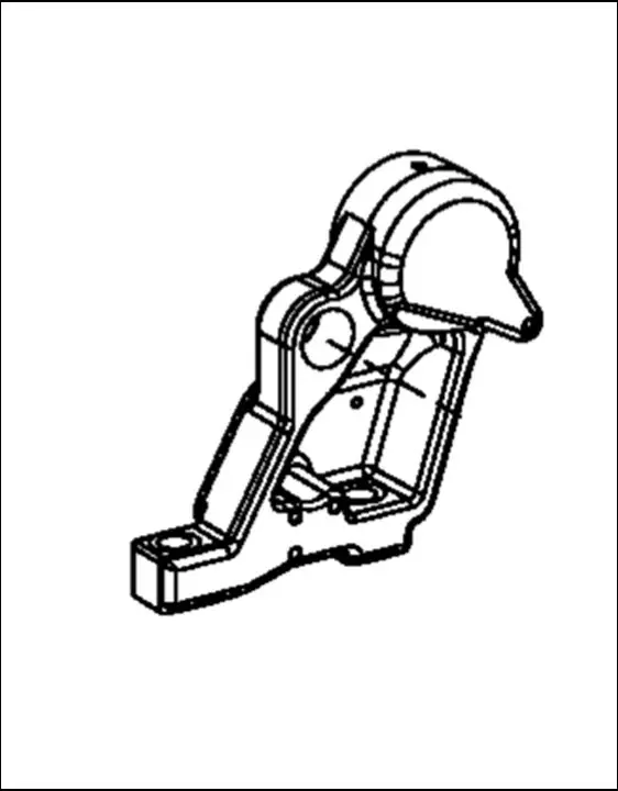 SUPPORT DE BRAS DE RELEVAGE MONOBLOC GAUCHE