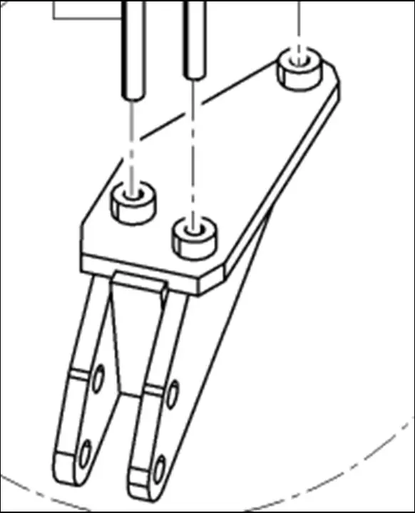 SUPPORT DE STABILISATEUR GAUCHE