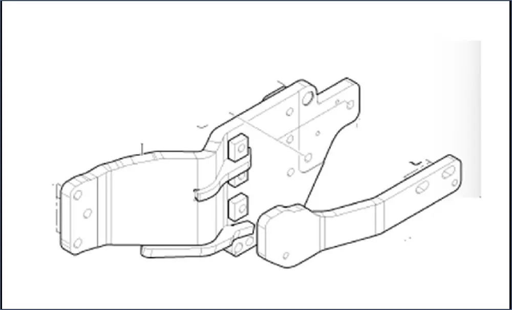 LONGERON MOTEUR DROIT