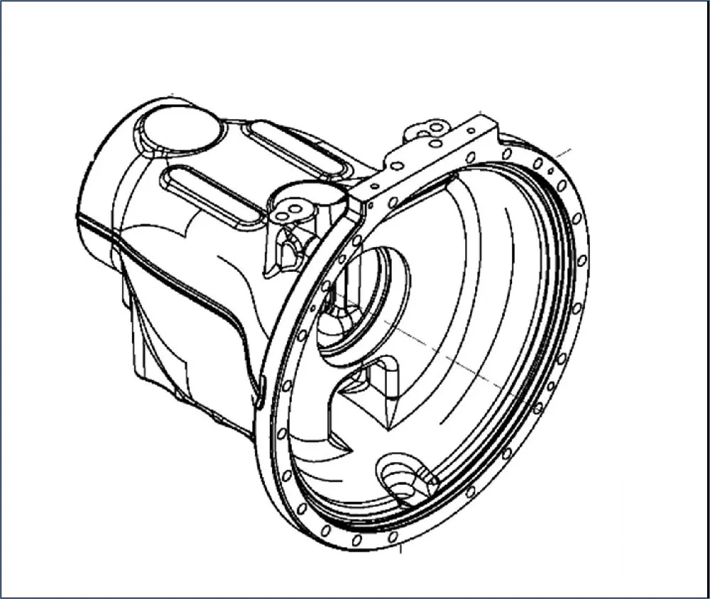 Pièce CARTER DE TROMPETTE NU PONT AR GAUCHE pour VALTRA T175EV