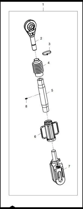 CHANDELLE(TIRANT)DE RELEVAGE DROITE