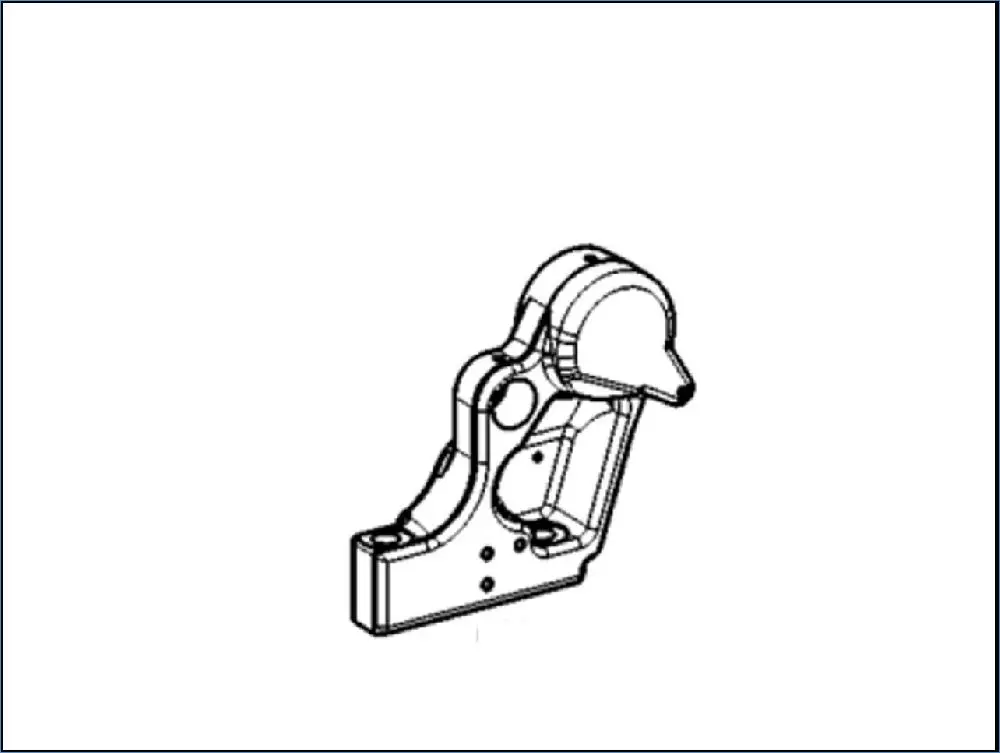 SUPPORT DE BRAS DE RELEVAGE MONOBLOC GAUCHE