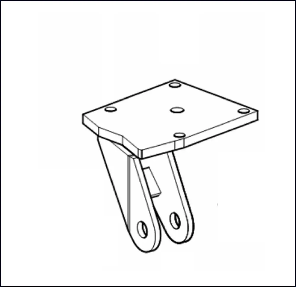 Pièce SUPPORT DE STABILISATEUR GAUCHE pour SAME IRON 110