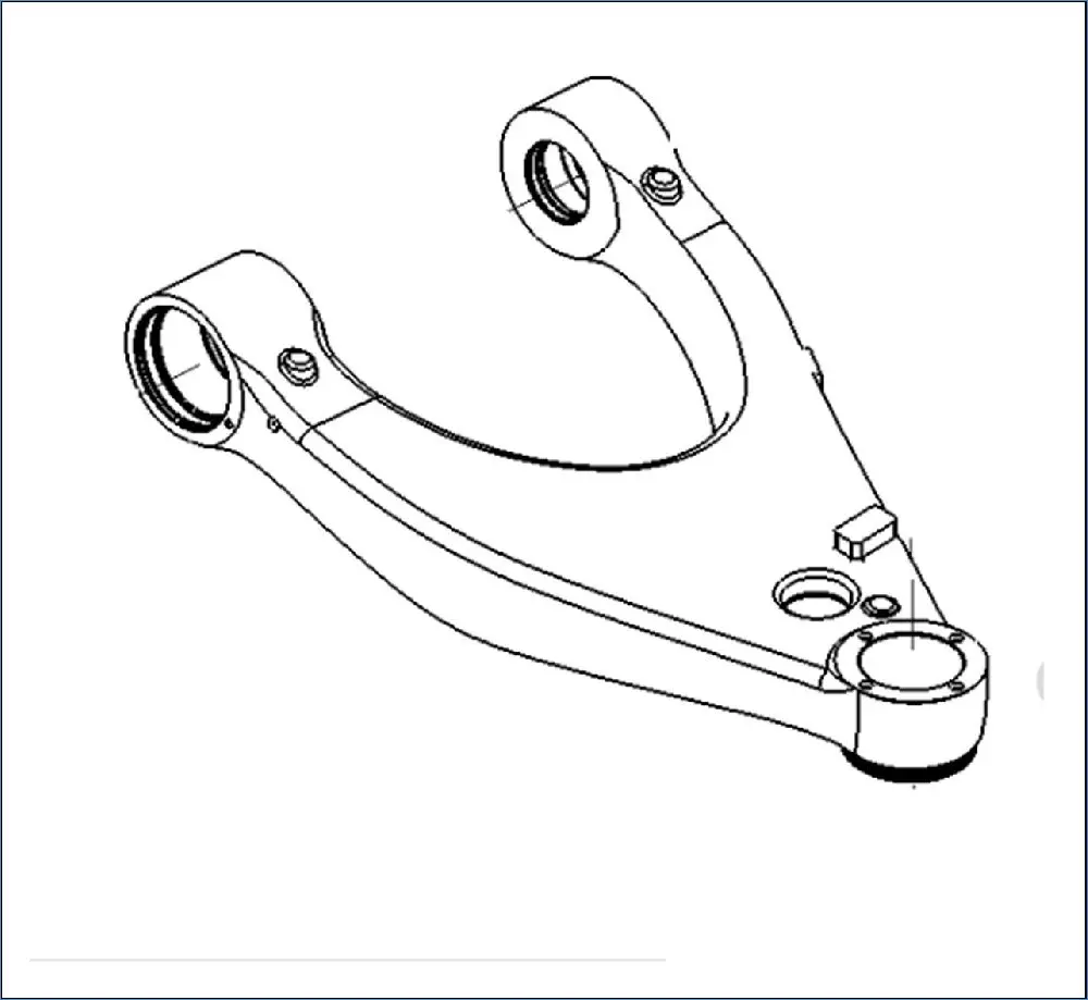 Pièce TRIANGLE SUPERIEUR DROIT PONT AV 4RM pour FENDT 930 VARIO