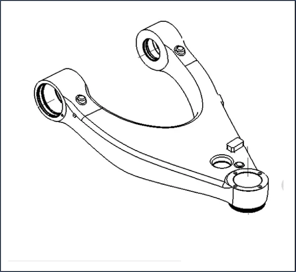 Pièce TRIANGLE SUPERIEUR GAUCHE PONT AV 4RM pour FENDT 930 VARIO
