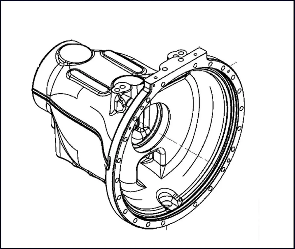 Pièce CARTER DE TROMPETTE NU PONT AR GAUCHE pour VALTRA T214