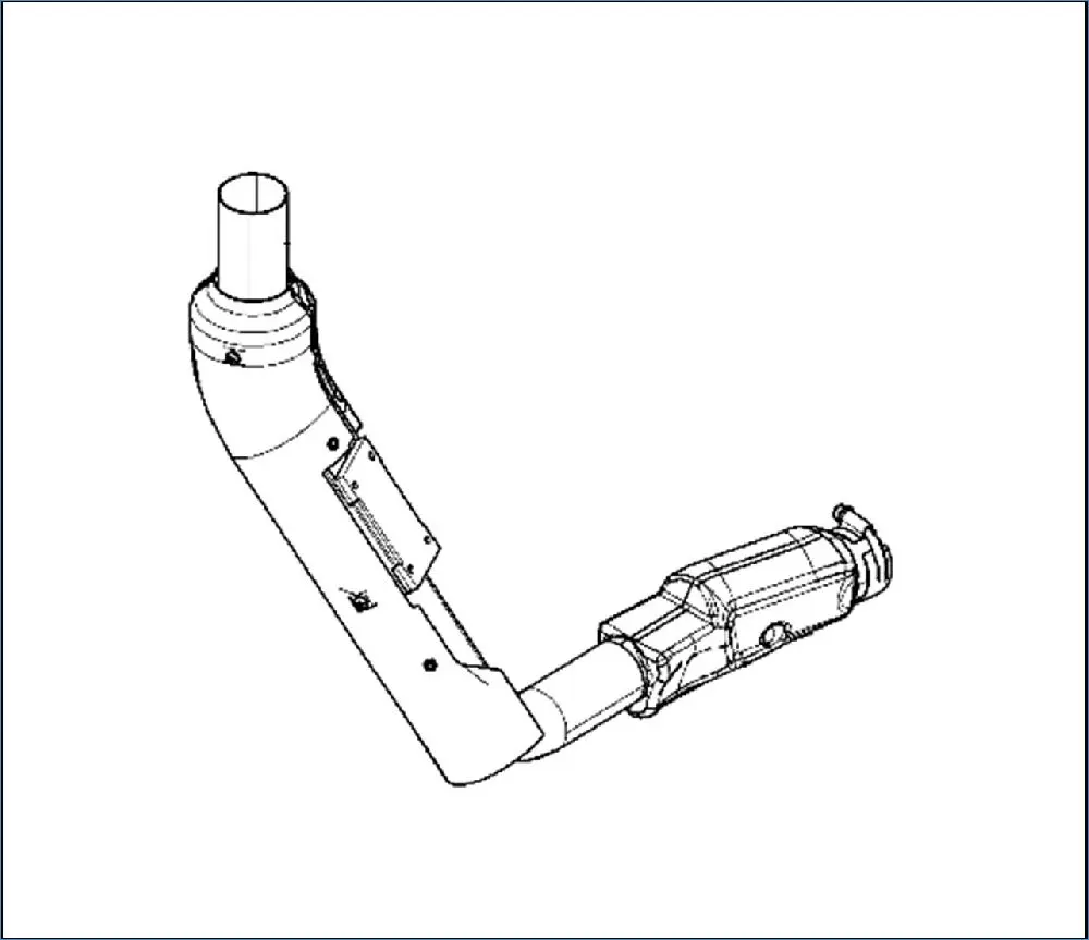 Pièce COUDE D  ECHAPPEMENT pour VALTRA A114BS2H-4