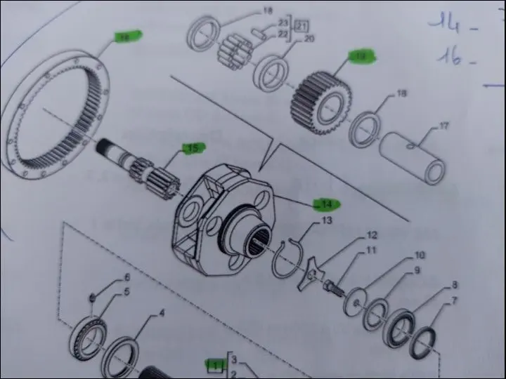 Pièce REDUCTEUR PONT AR pour NEW HOLLAND T6.000