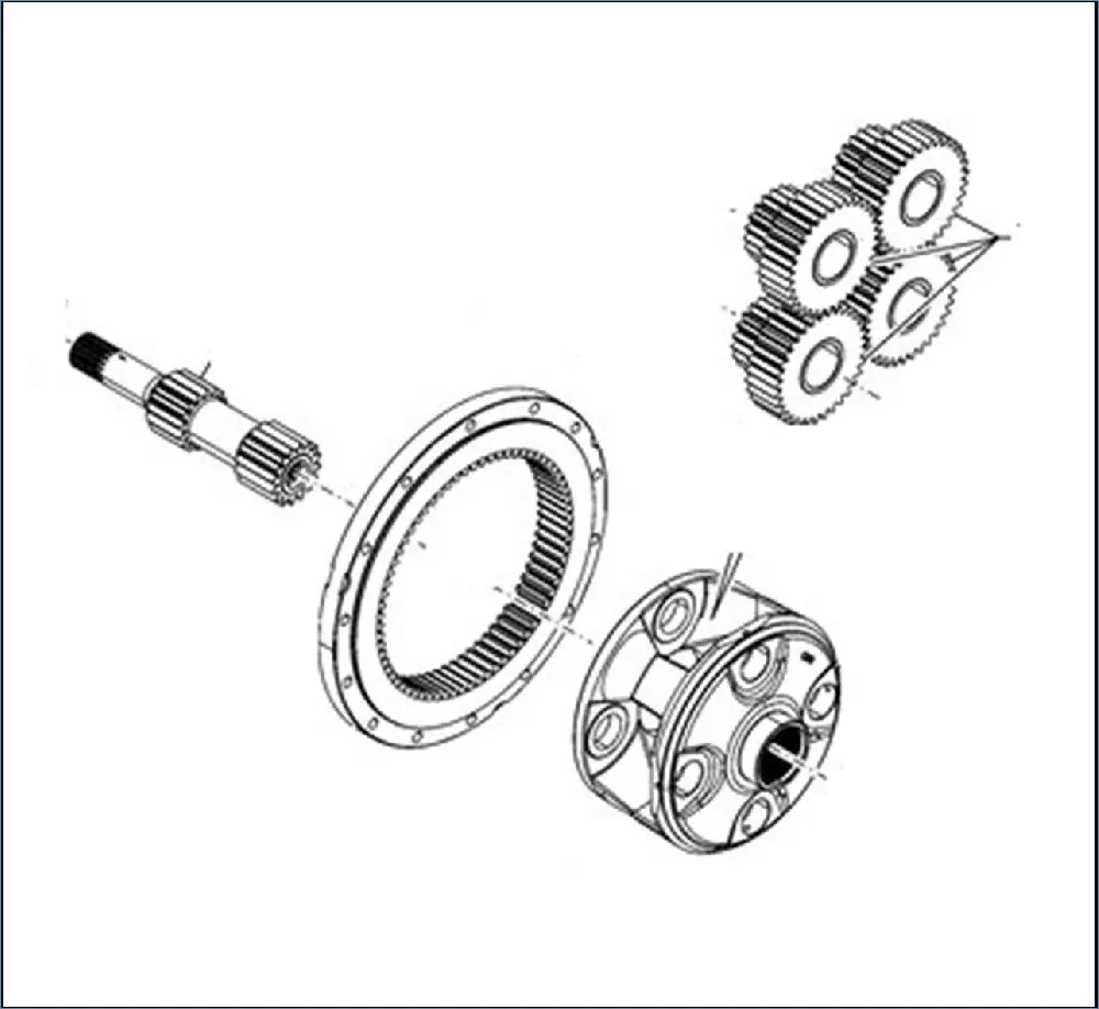 Pièce REDUCTEUR PONT AR pour NEW HOLLAND T7.315