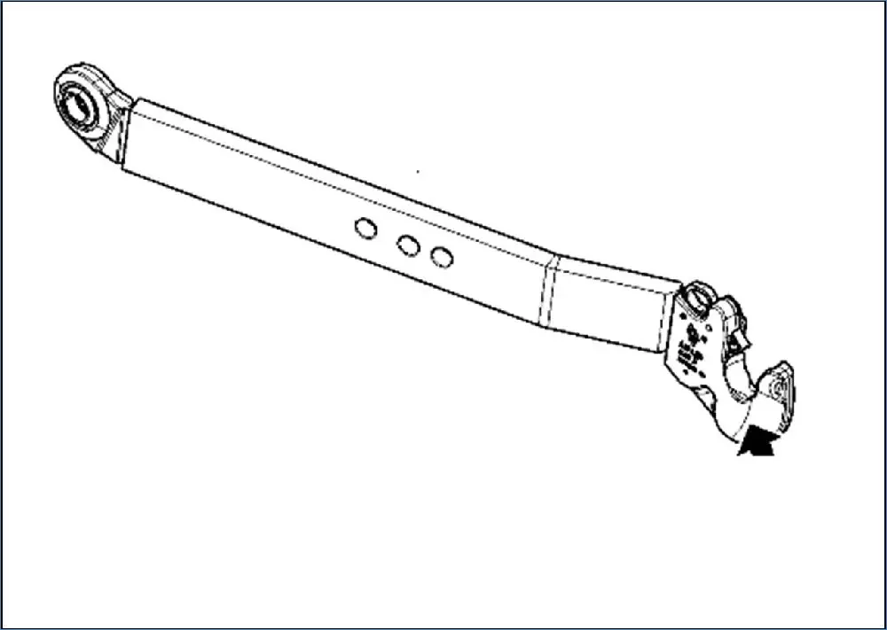 Pièce BRAS INFERIEUR DE RELEVAGE DROIT pour MASSEY FERGUSON 5S.135