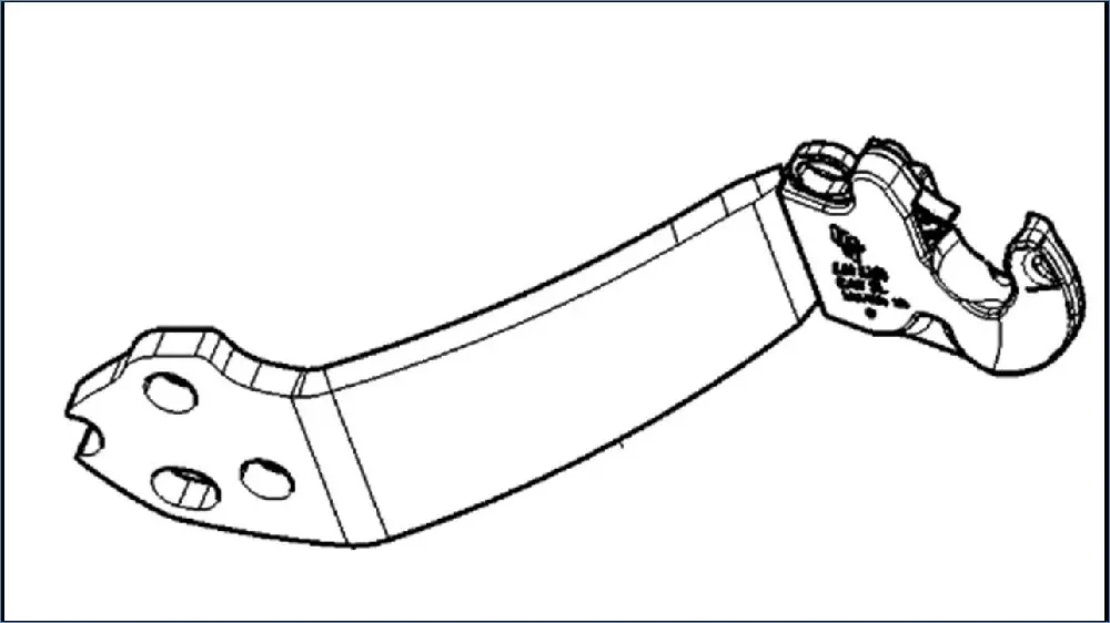 Pièce BRAS GAUCHE RELEVAGE AVANT pour MASSEY FERGUSON 5S.135