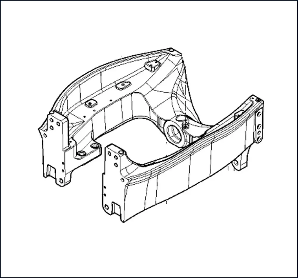 Pièce BERCEAU-BALANCIER PONT AV 4 RM pour MASSEY FERGUSON 7620 DYNA VT