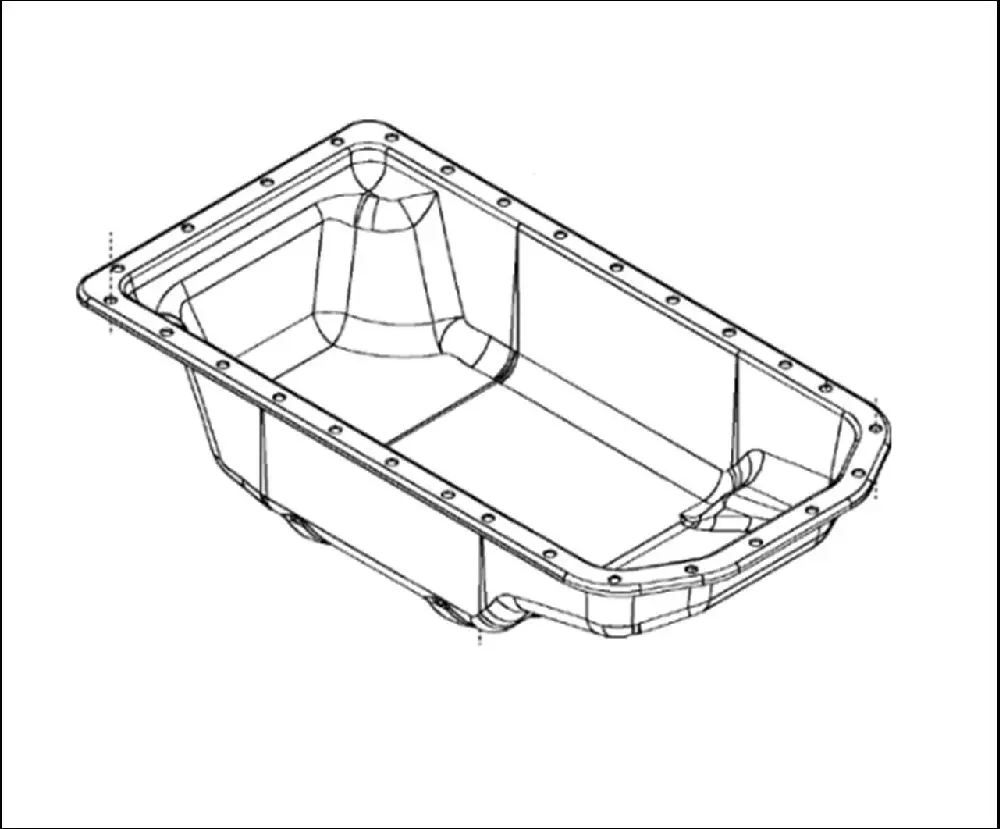 Pièce CARTER INFERIEUR D HUILE pour JOHN DEERE 6130M