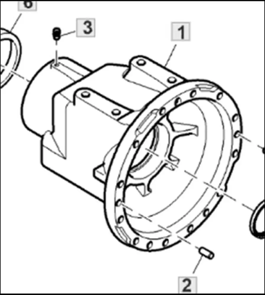 Pièce CARTER DE TROMPETTE NU PONT AR DROIT pour JOHN DEERE 6175M
