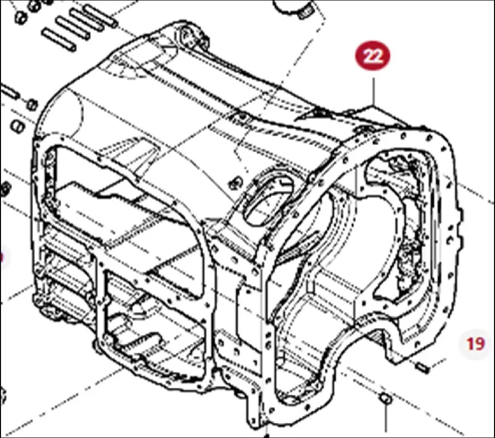 Pièce CARTER DE BOITE NU pour VALTRA T175EV