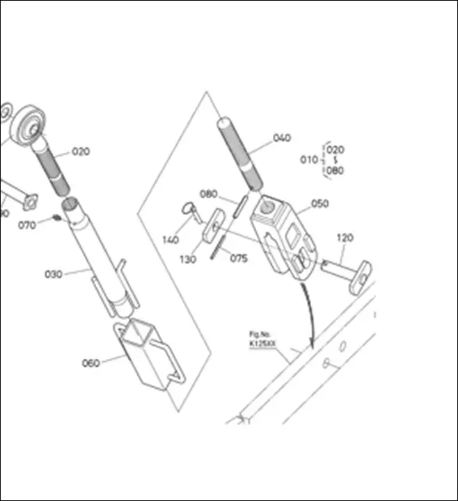 CHANDELLE(TIRANT)DE RELEVAGE DROITE